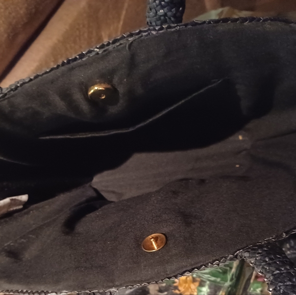 vintage floral straw bag - Picture 4 of 6